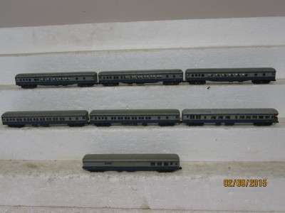 N SCALE : ATLAS x7 BALTIMORE & OHIO PASSENGER COACHES - LOT 498F