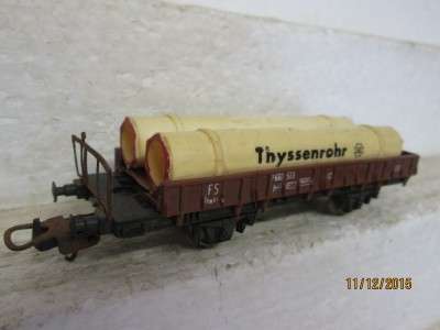 HO SCALE : LIMA FS OPEN GOODS WITH PIPE LOAD - LOT 729G