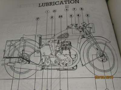 ANTIQUE MOTORCYCLE B.S.A. M20 500cc M21 600cc WORKSHOP MANUAL - LOT 381H