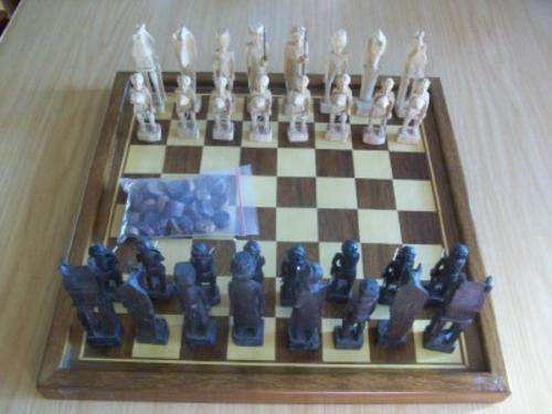HANDCARVED WOODEN CHESS SET