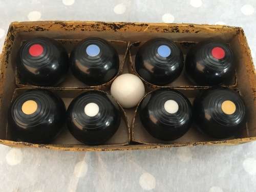 Vintage Carpet Bowls - a full set!