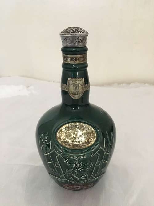 Stunning Chivas Bottle in Deep Green with Original Cork