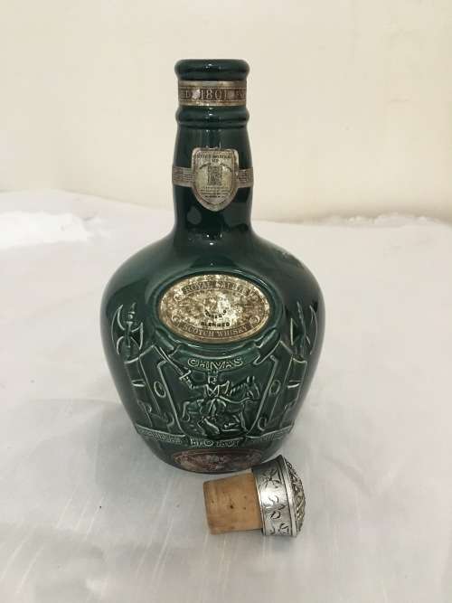 Stunning Chivas Bottle in Deep Green with Original Cork
