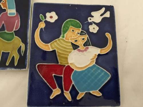 Gorgeous Italian Ceramic Tiles x 6