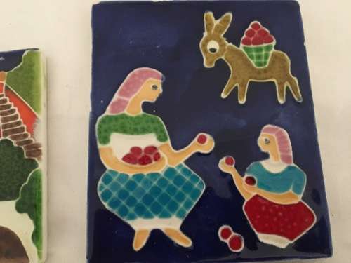 Gorgeous Italian Ceramic Tiles x 6