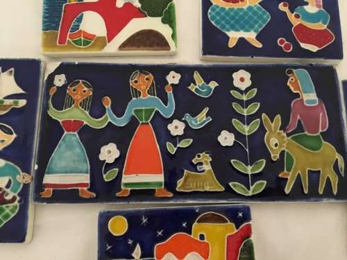 Gorgeous Italian Ceramic Tiles x 6