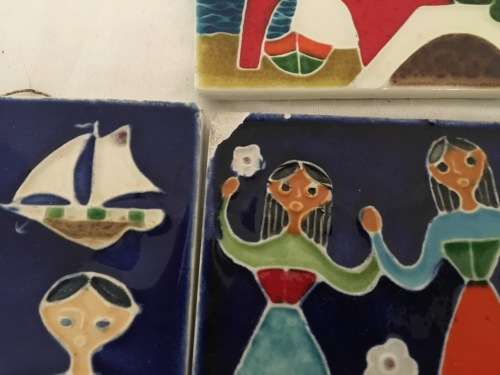 Gorgeous Italian Ceramic Tiles x 6