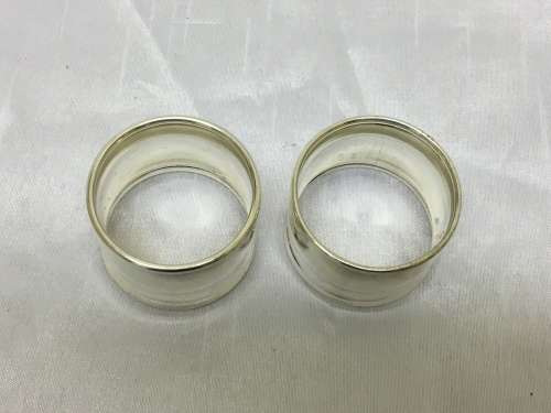 Stunning Silver Plate Napkin Rings x 2