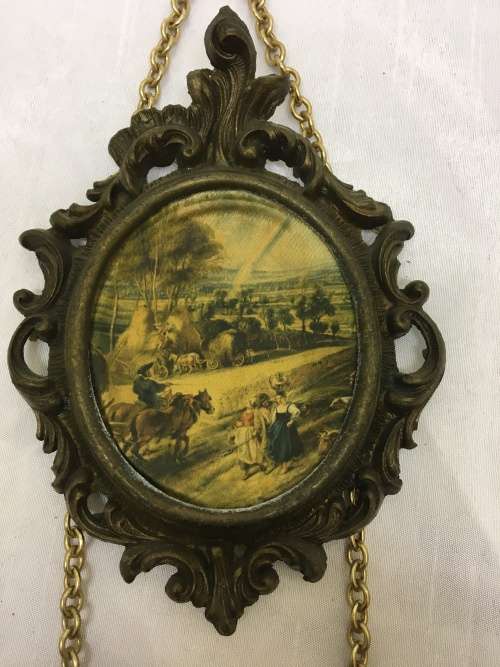 Stunning Vintage Frames with Old Silk Pictures