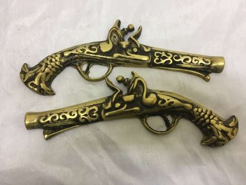 Pair of Decorative Brass Pistols