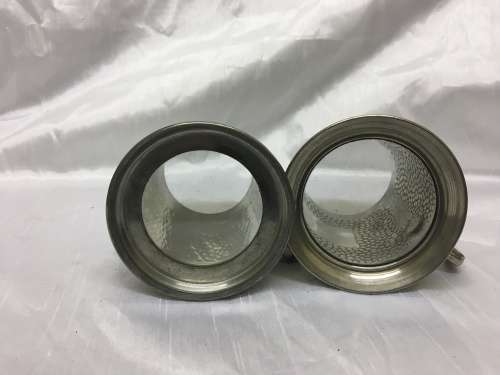Glass Bottom Pewter Beer Mugs