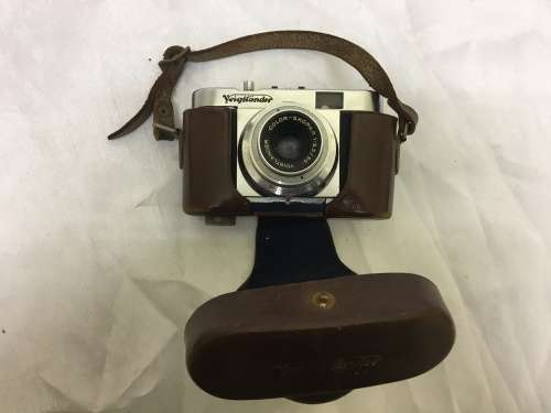 Vintage Voigtlander Film Camera in Original Leather Case