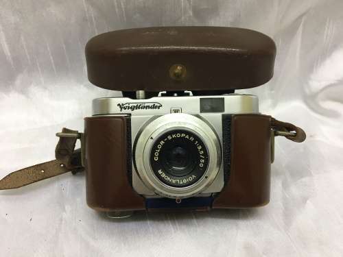 Vintage Voigtlander Film Camera in Original Leather Case