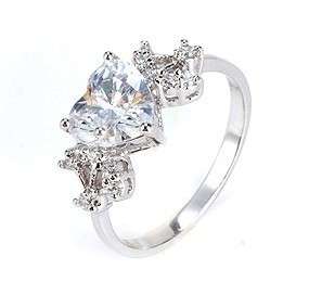 18K White Gold Filled CZ Women's Ring
