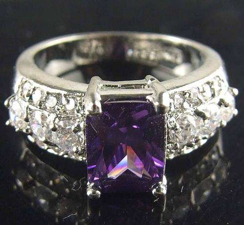 Tanzanite Crystal Gold Filled Ring size 8