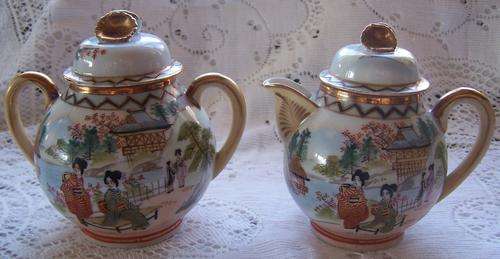 JAPANESE MILKJUG AND SUGARBOWL.