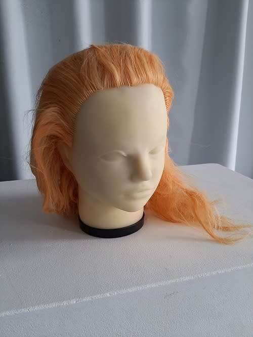 Display Mannequin Head with attached Light Mustard Hair
