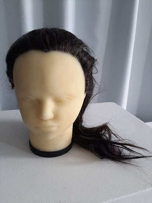 Display Mannequin Head with attached Light Mustard Hair