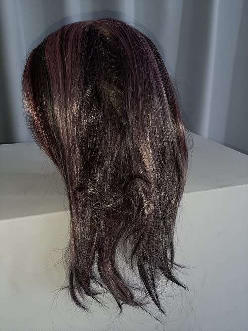Display Mannequin Head with attached Light Mustard Hair