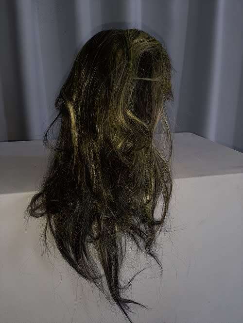 Display Mannequin Head with attached Light Mustard Hair