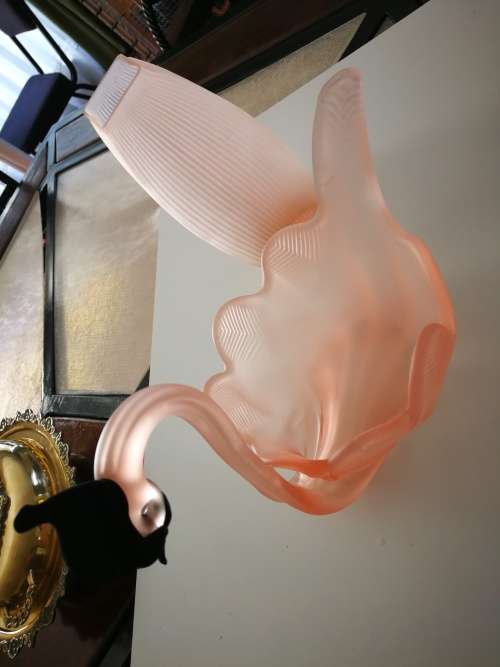 Murano Black Hooded Swan Pink Glass  Very Rare and Collectable!!!!