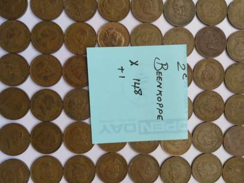 South African Coins 2c pieces