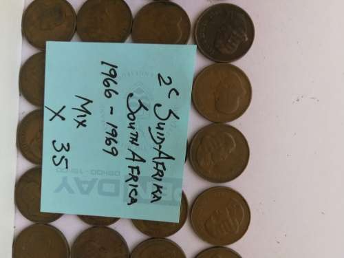 South African Coins 2c pieces