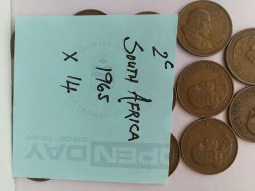 South African Coins 2c pieces
