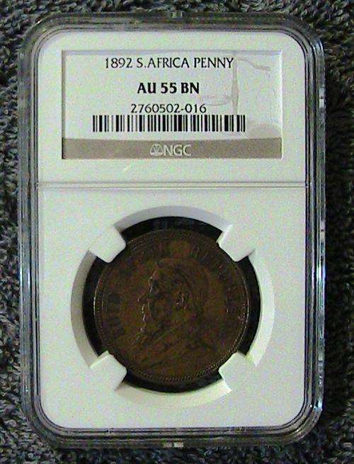 1892 Penny AU 55 BN