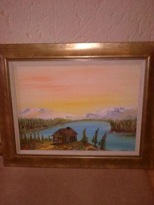 Ol painting framed