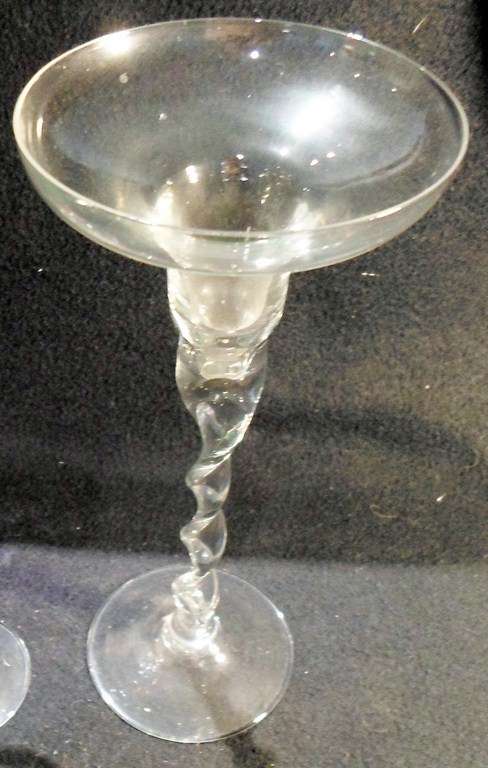 Glass candle holder