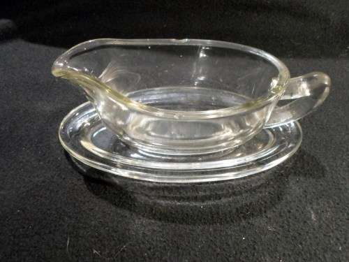 Vintage Glass Gravy Boat