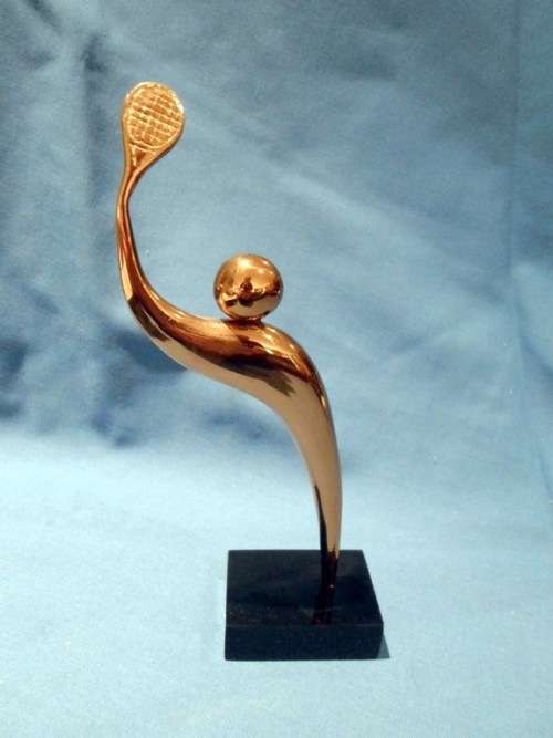 L'Art du Bronze - Racquet player - Simply outstanding! As new, bid now!