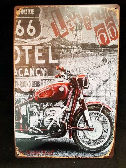 Route 66 - Roy`s Motel - Classic metal sign!! Immediate delivery! Low price, act fast and bid now!!