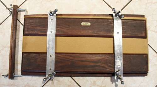 Vintage trouser press - Curzonia - walnut and oakwood with two sets of inners