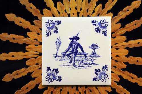 Delft style tile - peg setting