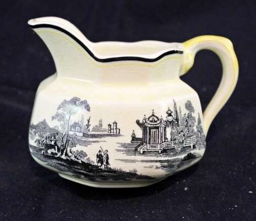 Royal Doulton - Black Oriental scene - 1930`s - Milk Jug