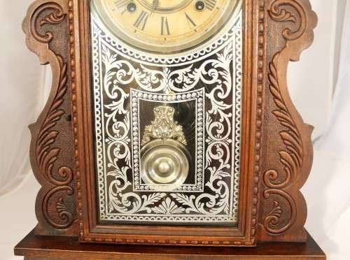 Antique Ansonia Mantel clock - "Gingerbread clock" - Working with key - A stunning example! Bid now!