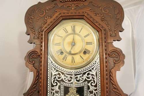 Antique Ansonia Mantel clock - "Gingerbread clock" - Working with key - A stunning example! Bid now!