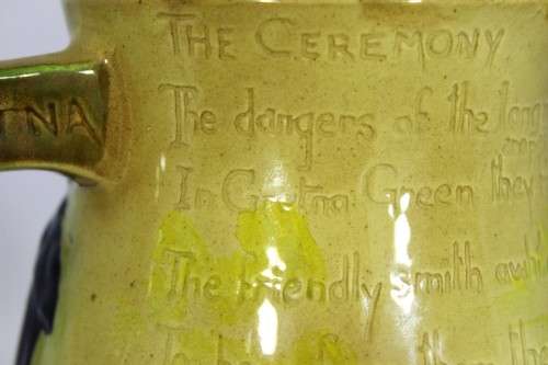 Burleigh Ware Tankard - the runaway marriage
