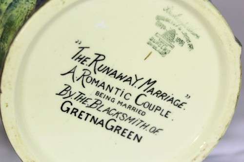 Burleigh Ware Tankard - the runaway marriage
