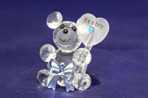 Glass bear - it`s a boy