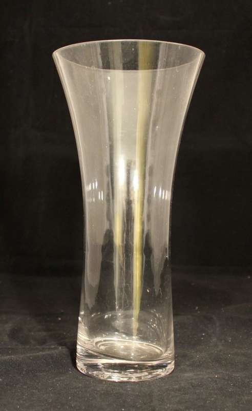 Fluted glass vase