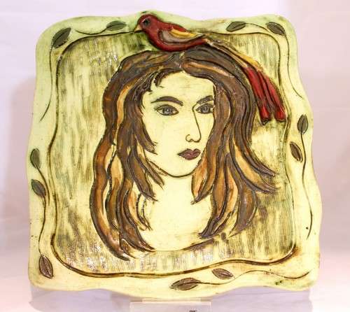 Rienie - handmade pottery display plate
