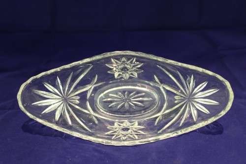 Cut Glass banana boat bowl - Beautiful!