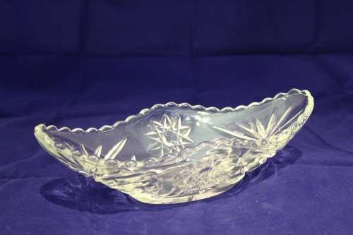 Cut Glass banana boat bowl - Beautiful!