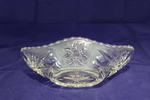 Cut Glass banana boat bowl - Beautiful!