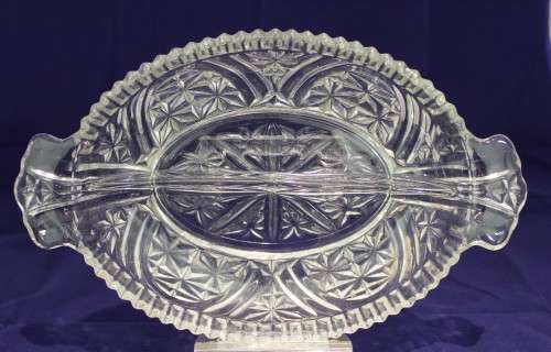 Cut Glass compartment platter - Beautiful!