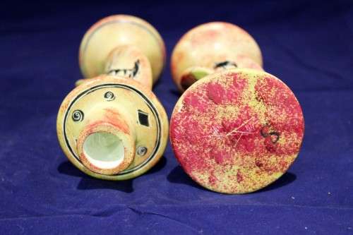 Pair of twisted candle holders