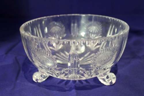 Protea cut footed bowl